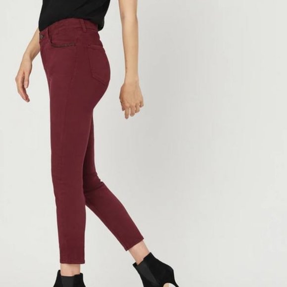 Burgundy Skinny Jeans - Picture 2 of 6